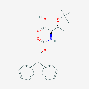 molecular formula C23H27NO5 B557748 (2R,3R)-2-((((9H-Fluoren-9-yl)methoxy)carbonyl)amino)-3-(tert-butoxy)butanoic acid CAS No. 170643-02-4