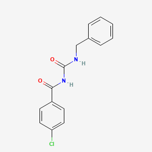 molecular formula C15H13ClN2O2 B5577645 N-(benzylcarbamoyl)-4-chlorobenzamide 
