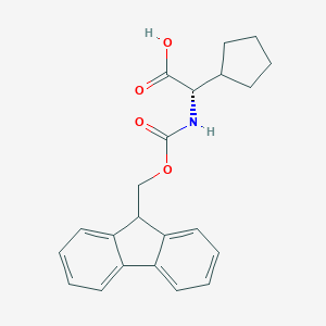 molecular formula C22H23NO4 B557778 (S)-2-((((9H-Fluoren-9-yl)methoxy)carbonyl)amino)-2-cyclopentylacetic acid CAS No. 220497-61-0