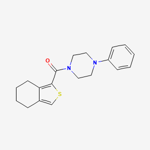 molecular formula C19H22N2OS B5577842 1-PHENYL-4-(4,5,6,7-TETRAHYDRO-2-BENZOTHIOPHENE-1-CARBONYL)PIPERAZINE 