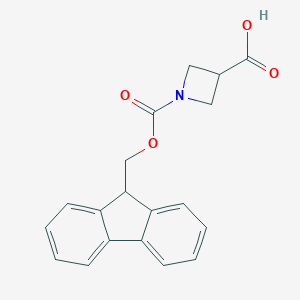 molecular formula C19H17NO4 B557790 1-(((9H-fluoren-9-yl)methoxy)carbonyl)azetidine-3-carboxylic acid CAS No. 193693-64-0