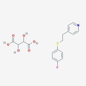 molecular formula C17H18FNO6S B5578061 2,3-dihydroxybutanedioic acid;4-[2-(4-fluorophenyl)sulfanylethyl]pyridine 