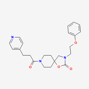 molecular formula C23H27N3O4 B5578094 3-(2-phenoxyethyl)-8-(3-pyridin-4-ylpropanoyl)-1-oxa-3,8-diazaspiro[4.5]decan-2-one 