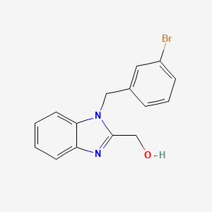 molecular formula C15H13BrN2O B5578168 [1-[(3-Bromophenyl)methyl]benzimidazol-2-yl]methanol 