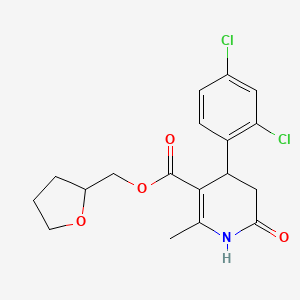 molecular formula C18H19Cl2NO4 B5578225 (OXOLAN-2-YL)METHYL 4-(2,4-DICHLOROPHENYL)-2-METHYL-6-OXO-1,4,5,6-TETRAHYDROPYRIDINE-3-CARBOXYLATE 