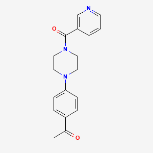 molecular formula C18H19N3O2 B5578357 1-(4-Acetylphenyl)-4-(3-pyridinylcarbonyl)piperazine CAS No. 124444-91-3
