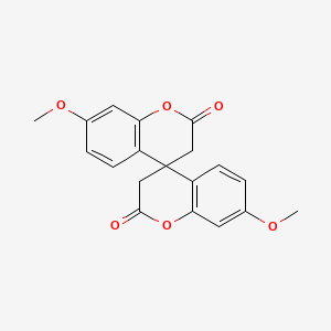 molecular formula C19H16O6 B5578384 7,7'-DIMETHOXY-2,2',3,3'-TETRAHYDRO-4,4'-SPIROBI[[1]BENZOPYRAN]-2,2'-DIONE 