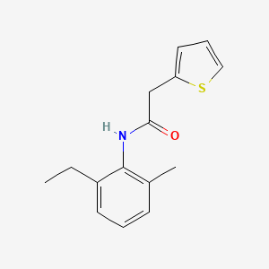 molecular formula C15H17NOS B5578399 N-(2-ethyl-6-methylphenyl)-2-(thiophen-2-yl)acetamide 