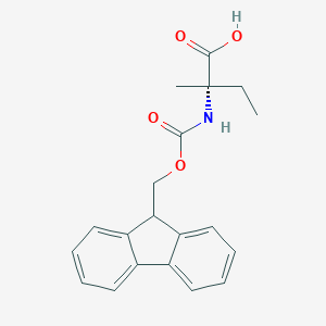molecular formula C20H21NO4 B557846 (S)-2-((((9H-Fluoren-9-yl)methoxy)carbonyl)amino)-2-methylbutanoic acid CAS No. 857478-30-9