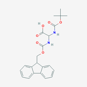 molecular formula C22H24N2O6 B557847 2-((((9H-Fluoren-9-yl)methoxy)carbonyl)amino)-2-((tert-butoxycarbonyl)amino)acetic acid CAS No. 176039-39-7