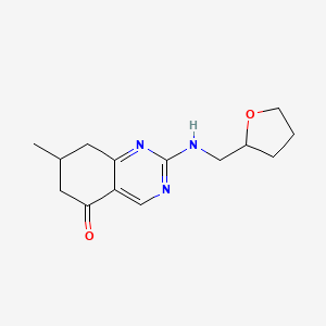 molecular formula C14H19N3O2 B5578651 7-methyl-2-[(tetrahydrofuran-2-ylmethyl)amino]-7,8-dihydroquinazolin-5(6H)-one 