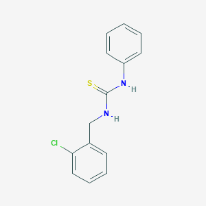 molecular formula C14H13ClN2S B5578702 3-[(2-CHLOROPHENYL)METHYL]-1-PHENYLTHIOUREA 
