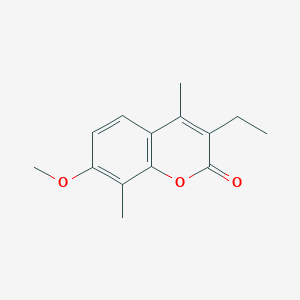 molecular formula C14H16O3 B5578846 3-Ethyl-7-methoxy-4,8-dimethylchromen-2-one CAS No. 6095-94-9