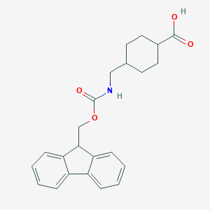molecular formula C23H25NO4 B557893 4-(((((9H-芴-9-基)甲氧羰基)氨基)甲基)环己烷甲酸 CAS No. 188715-40-4