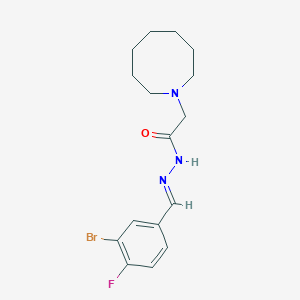 molecular formula C16H21BrFN3O B5579011 2-(azocan-1-yl)-N-[(E)-(3-bromo-4-fluorophenyl)methylideneamino]acetamide 