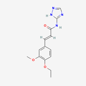 molecular formula C14H16N4O3 B5579022 Acrylamide, 3-(4-ethoxy-3-methoxyphenyl)-N-(4H-[1,2,4]triazol-3-yl)- 