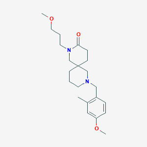 molecular formula C22H34N2O3 B5579134 8-(4-methoxy-2-methylbenzyl)-2-(3-methoxypropyl)-2,8-diazaspiro[5.5]undecan-3-one 