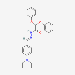 molecular formula C25H27N3O3 B5579170 N-[(E)-[4-(diethylamino)phenyl]methylideneamino]-2,2-diphenoxyacetamide 