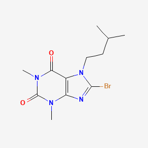 molecular formula C12H17BrN4O2 B5579171 8-bromo-1,3-dimethyl-7-(3-methylbutyl)-2,3,6,7-tetrahydro-1H-purine-2,6-dione 