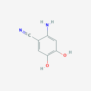 molecular formula C7H6N2O2 B055792 2-Amino-4,5-dihydroxybenzonitrile CAS No. 114903-82-1