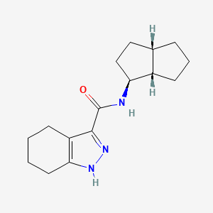 molecular formula C16H23N3O B5579235 N-[(1S,3aS,6aS)-1,2,3,3a,4,5,6,6a-octahydropentalen-1-yl]-4,5,6,7-tetrahydro-1H-indazole-3-carboxamide 