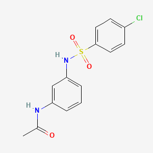 molecular formula C14H13ClN2O3S B5579239 N-(3-(((4-CHLOROPHENYL)SULFONYL)AMINO)PHENYL)ACETAMIDE CAS No. 5270-90-6