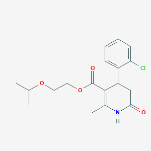 molecular formula C18H22ClNO4 B5579333 2-(Propan-2-yloxy)ethyl 4-(2-chlorophenyl)-2-methyl-6-oxo-1,4,5,6-tetrahydropyridine-3-carboxylate 