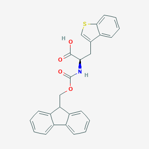 molecular formula C26H21NO4S B557937 (R)-2-((((9H-Fluoren-9-yl)methoxy)carbonyl)amino)-3-(benzo[b]thiophen-3-yl)propanoic acid CAS No. 177966-61-9