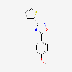 molecular formula C13H10N2O2S B5579378 5-(4-Methoxyphenyl)-3-(thiophen-2-yl)-1,2,4-oxadiazole 