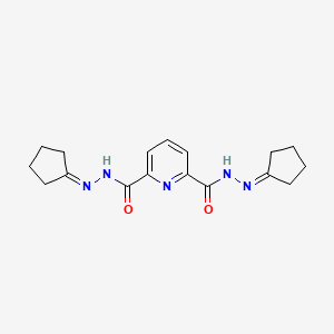molecular formula C17H21N5O2 B5579447 2-N,6-N-bis(cyclopentylideneamino)pyridine-2,6-dicarboxamide 