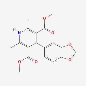 molecular formula C18H19NO6 B5579561 Dimethyl 4-(1,3-benzodioxol-5-yl)-2,6-dimethyl-1,4-dihydropyridine-3,5-dicarboxylate CAS No. 93515-26-5