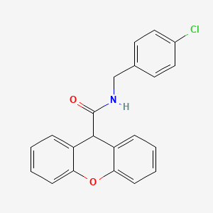molecular formula C21H16ClNO2 B5579797 N-[(4-chlorophenyl)methyl]-9H-xanthene-9-carboxamide 