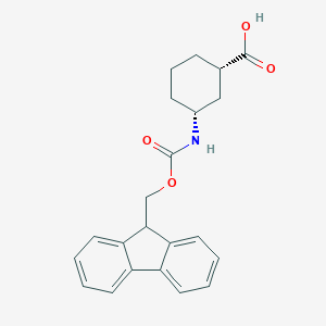 molecular formula C22H23NO4 B558000 (1S,3R)-3-(9H-fluoren-9-ylmethoxycarbonylamino)cyclohexane-1-carboxylic acid CAS No. 312965-05-2