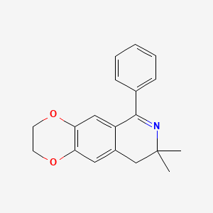 molecular formula C19H19NO2 B5580015 8,8-dimethyl-6-phenyl-2,3,8,9-tetrahydro[1,4]dioxino[2,3-g]isoquinoline 