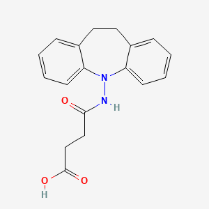 molecular formula C18H18N2O3 B5580052 4-(5,6-Dihydrobenzo[b][1]benzazepin-11-ylamino)-4-oxobutanoic acid 