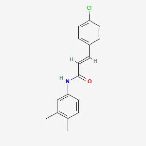 molecular formula C17H16ClNO B5580057 (E)-3-(4-chlorophenyl)-N-(3,4-dimethylphenyl)prop-2-enamide 