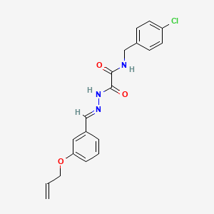 molecular formula C19H18ClN3O3 B5580076 N-[(4-chlorophenyl)methyl]-N'-[(E)-(3-prop-2-enoxyphenyl)methylideneamino]oxamide 