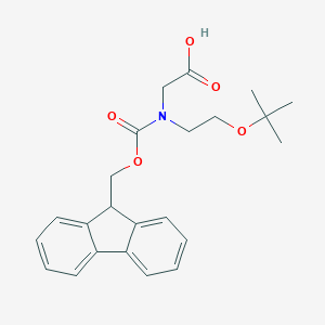 molecular formula C23H27NO5 B558013 2-((((9H-芴-9-基)甲氧羰基)(2-(叔丁氧基)乙基)氨基)乙酸 CAS No. 141743-30-8