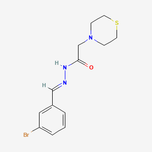 molecular formula C13H16BrN3OS B5580146 N-[(E)-(3-bromophenyl)methylideneamino]-2-thiomorpholin-4-ylacetamide 