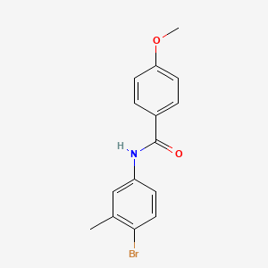 molecular formula C15H14BrNO2 B5580158 N-(4-bromo-3-methylphenyl)-4-methoxybenzamide 
