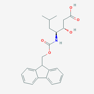 molecular formula C23H27NO5 B558017 (3S,4S)-4-((((9H-Fluoren-9-yl)methoxy)carbonyl)amino)-3-hydroxy-6-methylheptanoic acid CAS No. 158257-40-0