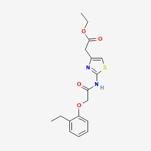 molecular formula C17H20N2O4S B5580234 Ethyl 2-[2-[[2-(2-ethylphenoxy)acetyl]amino]-1,3-thiazol-4-yl]acetate 