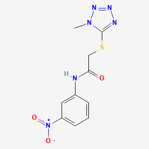 molecular formula C10H10N6O3S B5580265 2-[(1-METHYL-1H-1,2,3,4-TETRAZOL-5-YL)SULFANYL]-N-(3-NITROPHENYL)ACETAMIDE 