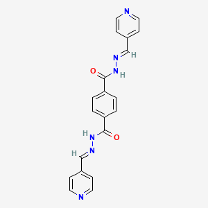 molecular formula C20H16N6O2 B5580307 N'~1~,N'~4~-bis(4-pyridinylmethylene)terephthalohydrazide 