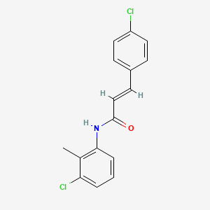 molecular formula C16H13Cl2NO B5580367 (2E)-N-(3-chloro-2-methylphenyl)-3-(4-chlorophenyl)prop-2-enamide 