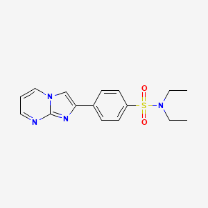 molecular formula C16H18N4O2S B5580411 N,N-diethyl-4-(imidazo[1,2-a]pyrimidin-2-yl)benzenesulfonamide 