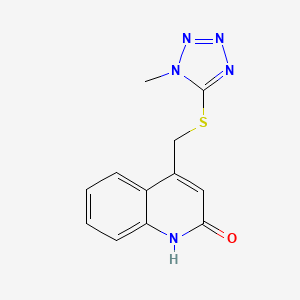 molecular formula C12H11N5OS B5580446 4-{[(1-methyl-1H-tetrazol-5-yl)thio]methyl}quinolin-2(1H)-one 