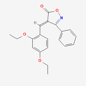 molecular formula C20H19NO4 B5580453 (4E)-4-[(2,4-DIETHOXYPHENYL)METHYLIDENE]-3-PHENYL-4,5-DIHYDRO-1,2-OXAZOL-5-ONE 
