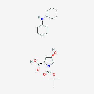 molecular formula C22H40N2O5 B558047 1,2-Pyrrolidinedicarboxylic acid, 4-hydroxy-, 1-(1,1-dimethylethyl) ester, (2S,4R)-, compd. with N-cyclohexylcyclohexanamine (1:1) CAS No. 21157-12-0