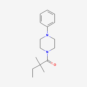 molecular formula C16H24N2O B5580522 2,2-Dimethyl-1-(4-phenylpiperazin-1-yl)butan-1-one 